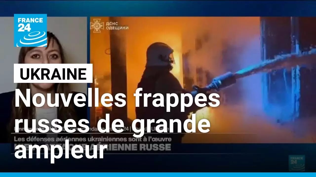 Nouvelle attaque a&eacute;rienne russe &agrave; Kiev, les d&eacute;fenses a&eacute;riennes ukrainiennes &agrave; l'&oelig;uvre