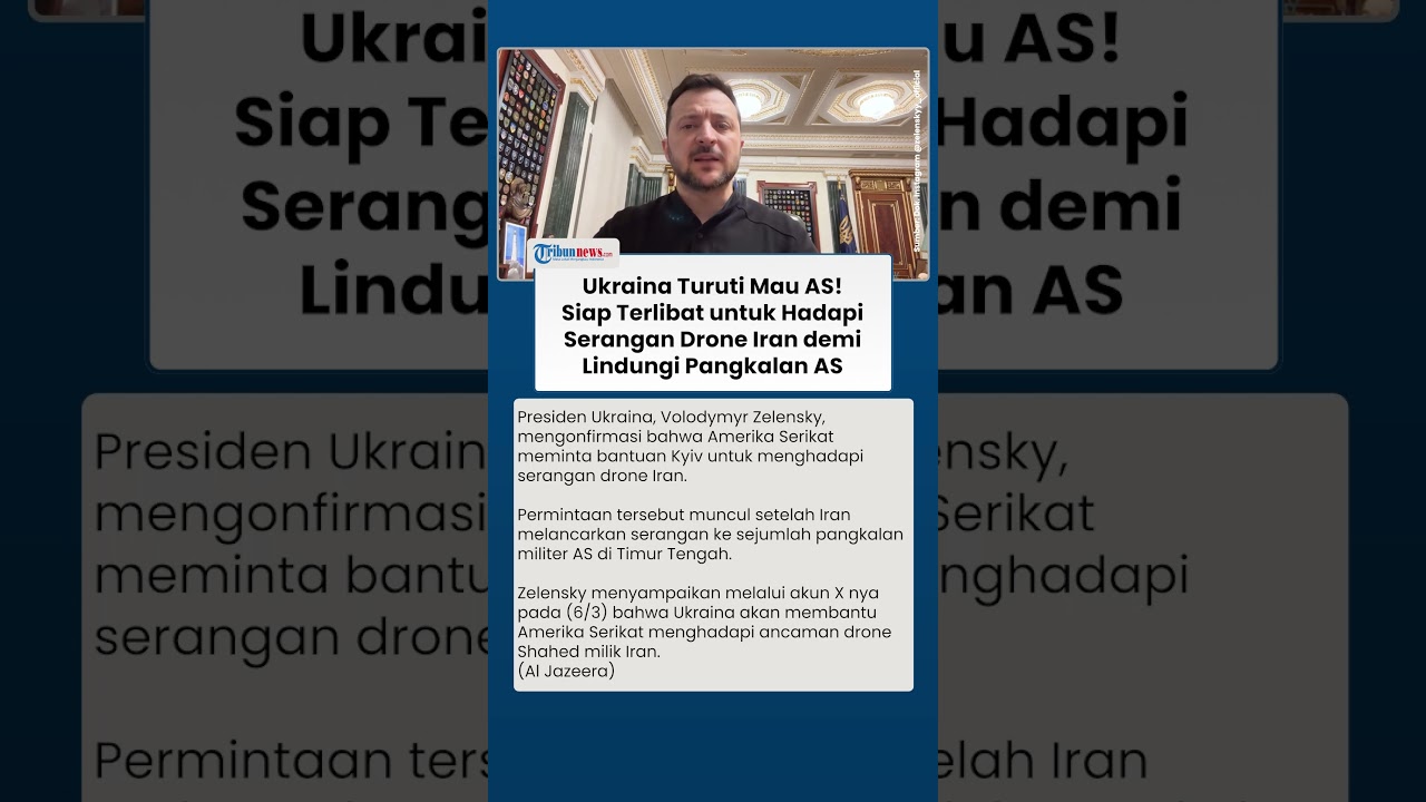 Presiden Zelensky Pastikan Ukraina akan Bantu Amerika Serikat Hadapi Ancaman Drone Shahed Iran