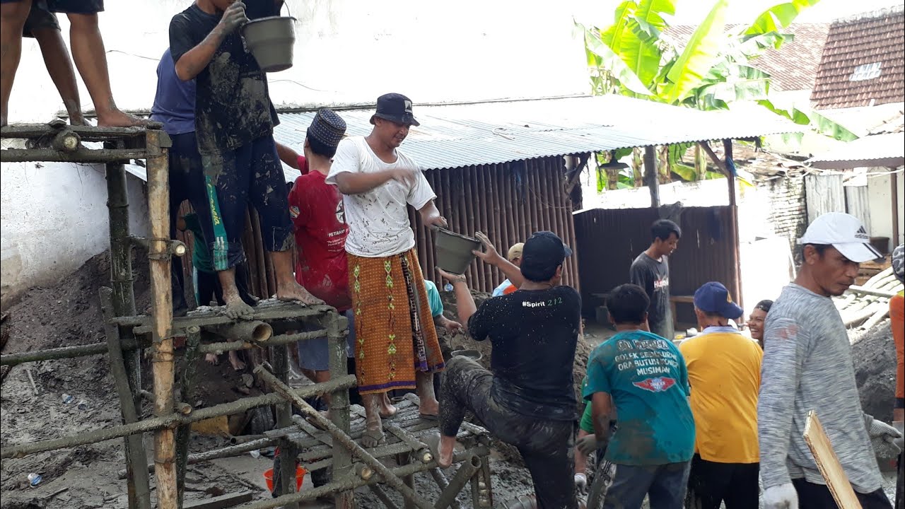Suasana 5 April 2020 || Kerja Bakti dan Pengecoran di PP AN-NUR LASEM || gotong royong anti Virus