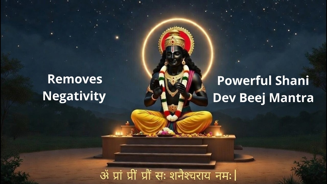 शनि देव बीज मंत्र | Shani Beej Mantra 30 Min | Protection & Karma Relief | Listen This on Saturday