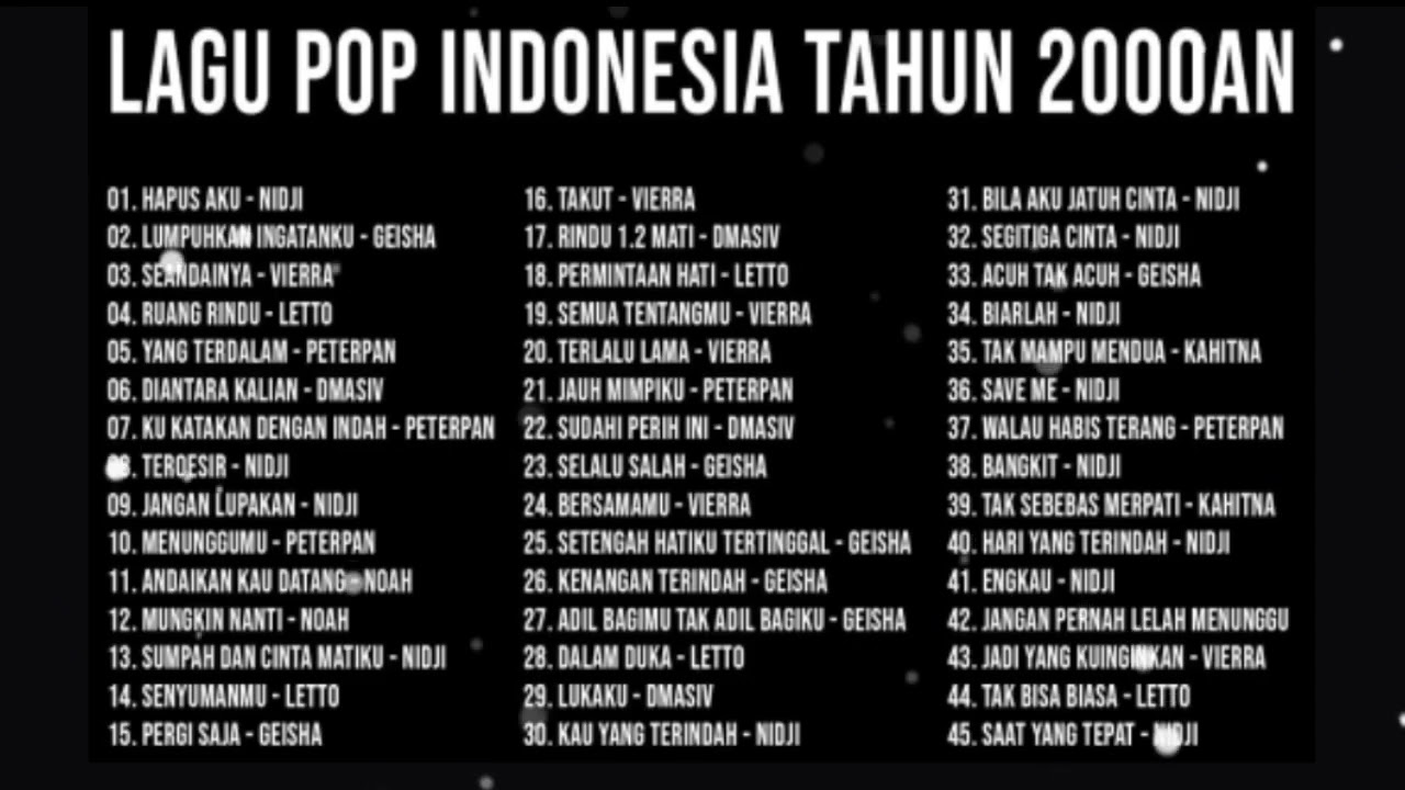 Lagu pop Indonesia 2000