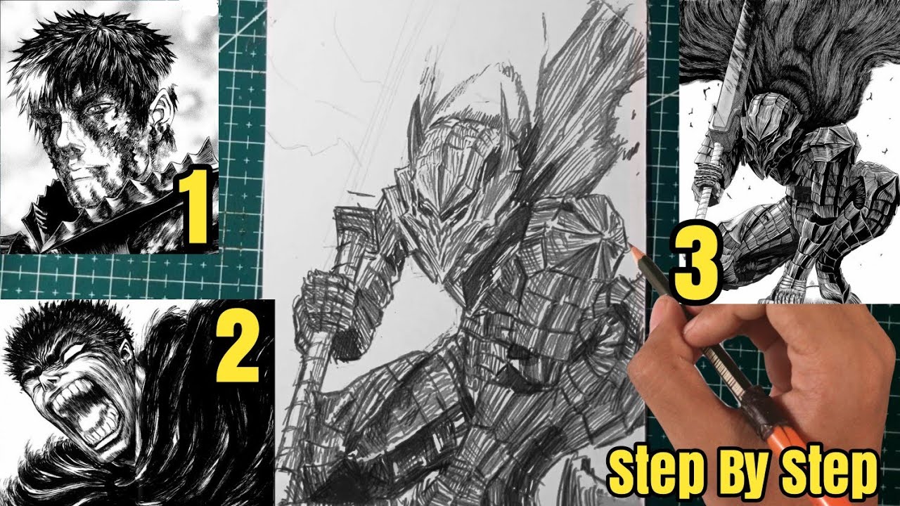 Как рисовать ТОП-3 страницы манги GUTS BERSERK