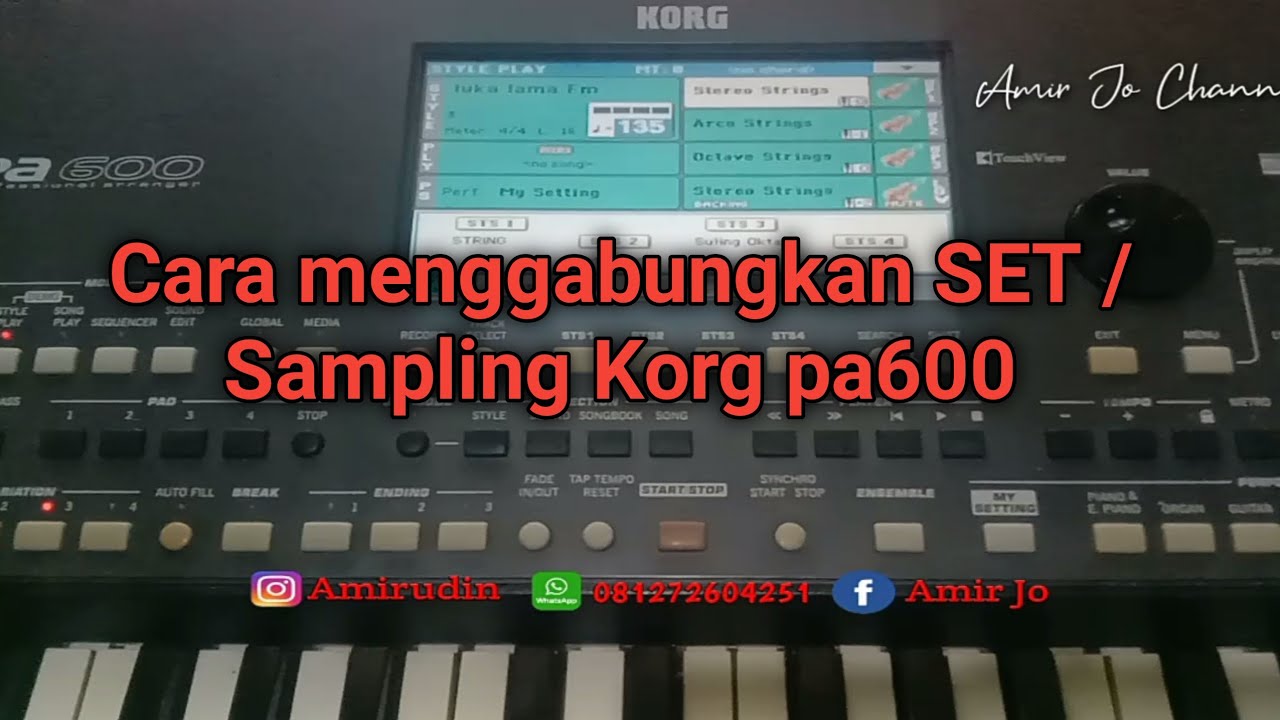 Cara menggabungkan beberapa SET menjadi satu SET seri korg pa600