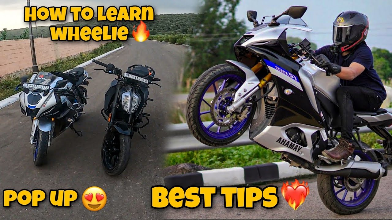 How To Learn Wheelie 🔥 Basic And Easy Steps✌️ Yamaha R15M🫶 And Duke 390❤️