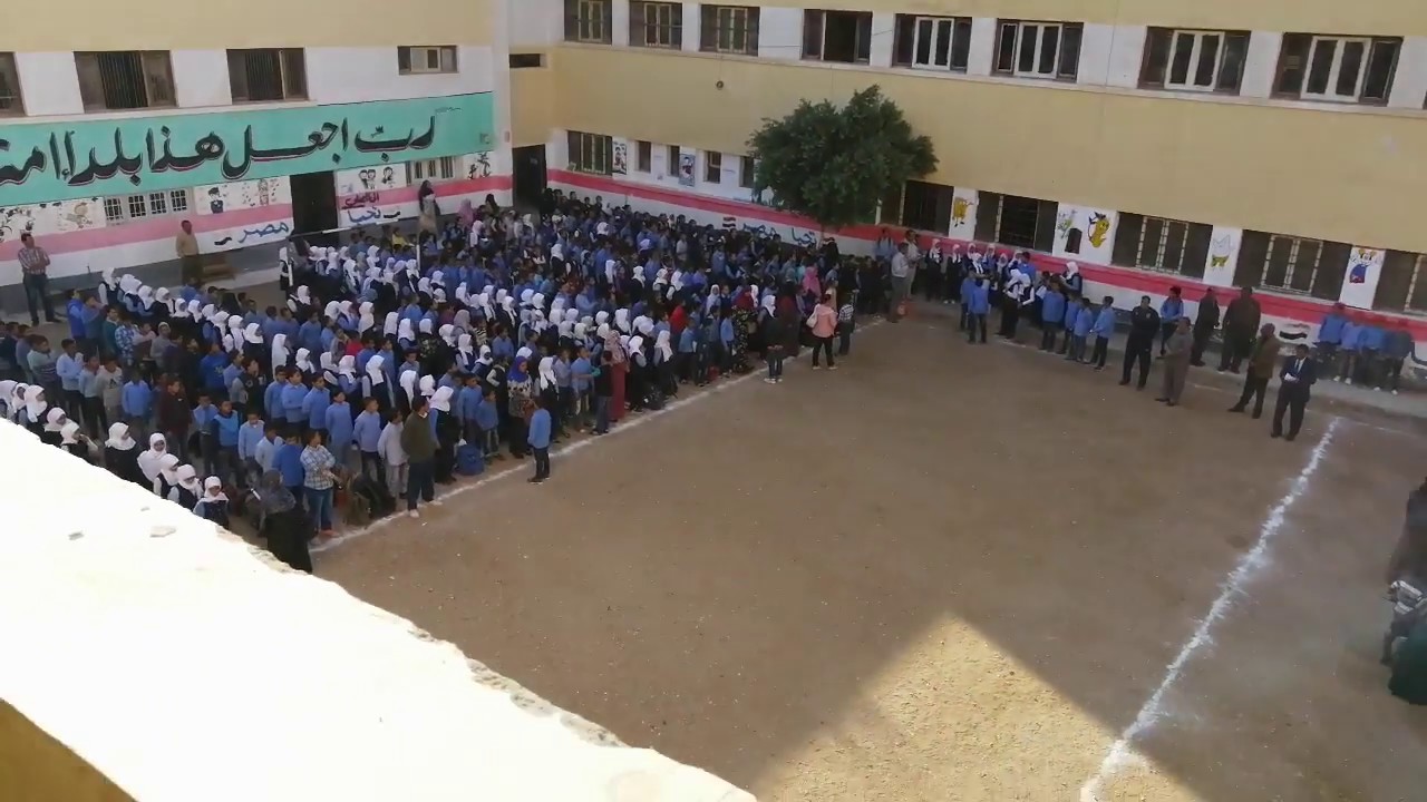 طابور الصباح لمدرسة عزبة البوصة الابتدائية المشتركة ليوم الثلاثاء ١٣ / ١١ / ٢٠١٨