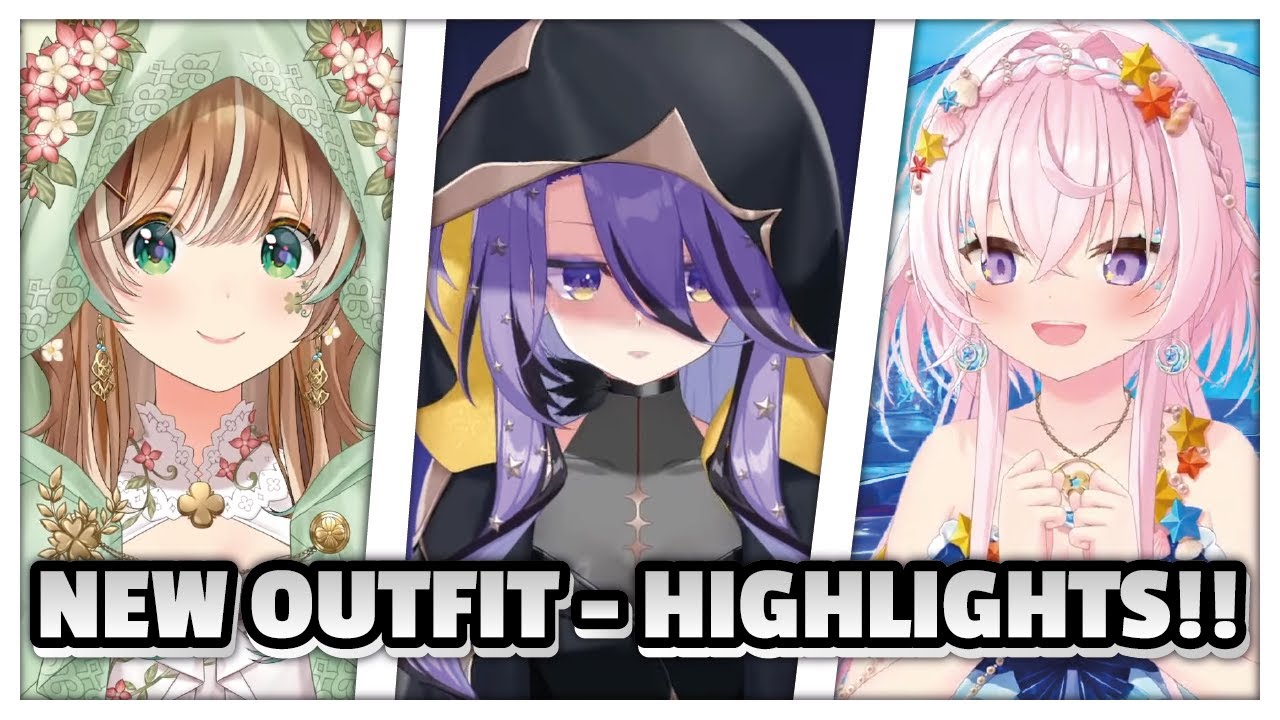 THE GODDESSES DESCENDED - Moona, Iofi and Risu's new outfit HIGHLIGHTS
