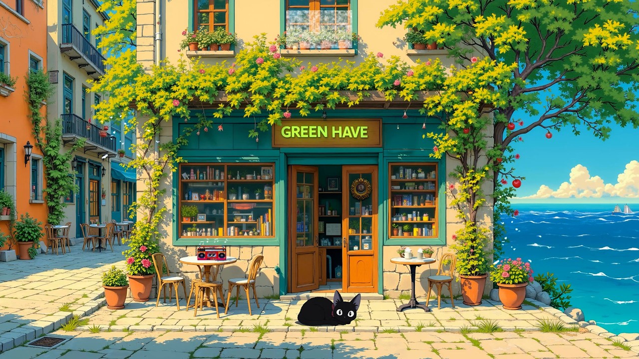 Peaceful Seaside Lofi 🌊 Chill Beats to Relax / Study / Sleep | Calm & Cozy Mood