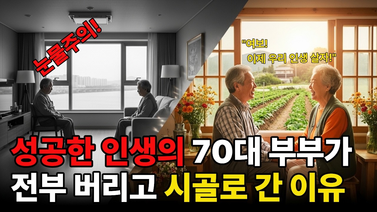 성공한 인생의 70대 부부가 전부 버리고 시골로 간 이유 I 은퇴후공허 I 시골이주 I 감동실화 I