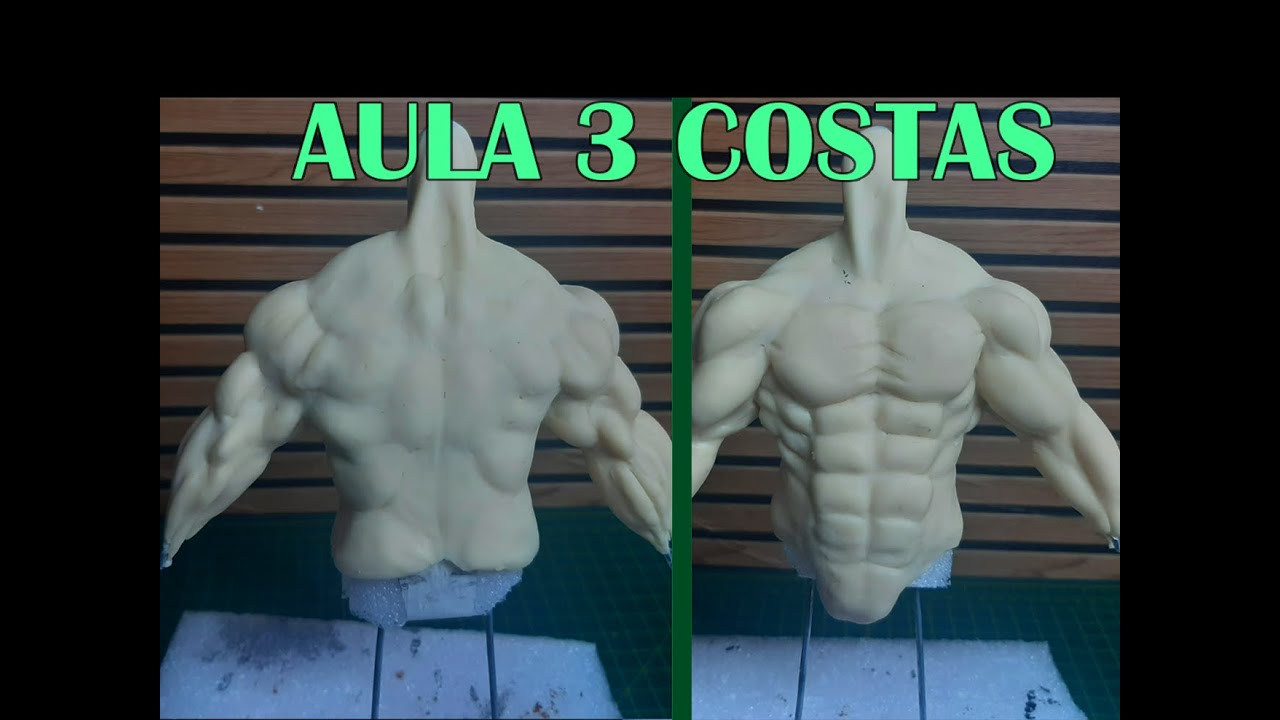 03 -Tutorial músculos em biscuit - Costas