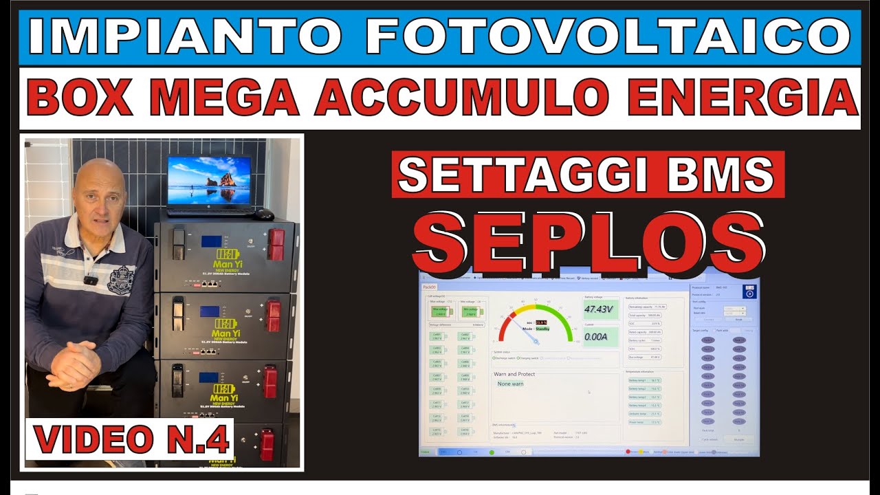 SETTAGGI BMS SEPLOS 1°TEST