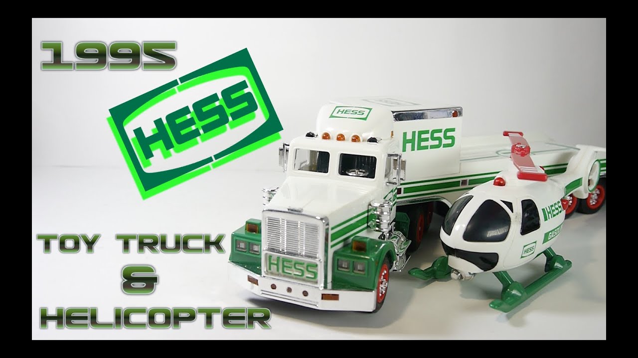 Видеообзор игрушечного грузовика и вертолета Hess 1995 года