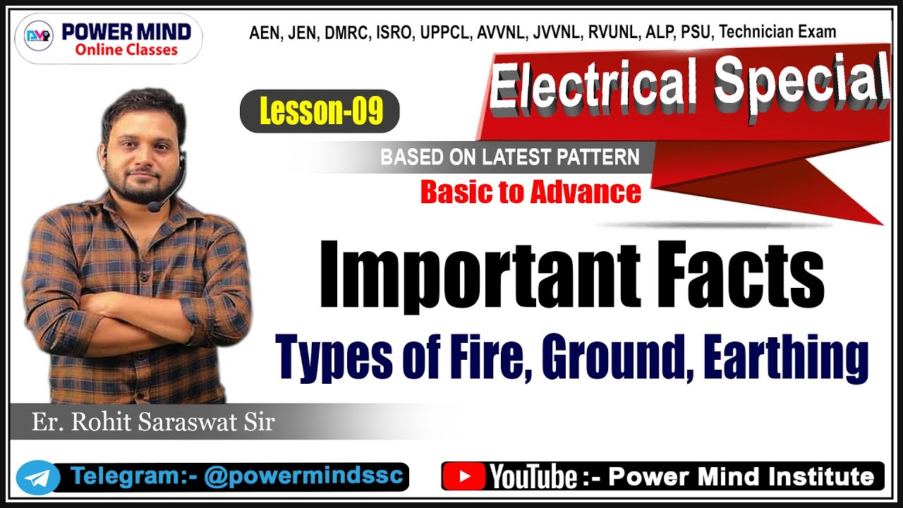 🔴Types of Fire, Ground, Earthing | Important Facts | Part-10 | Electrical Special