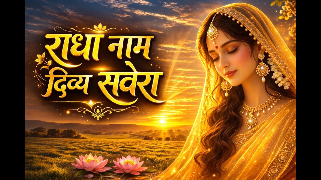 राधा नाम के साथ  दिव्य सवेरा | Radha naam Dhun | मंगल प्रभात | Morning Radha Naam | राधा नाम धुन