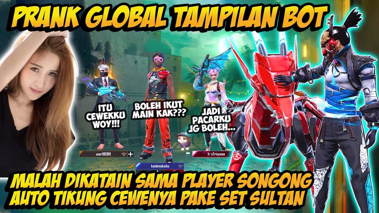 PRANK GLOBAL TAMPILAN BOT DIHINA MASTER SONGONG AUTO GOMBALIN CEWENYA PAKE SET SERBA BIRU AMPE BAPER