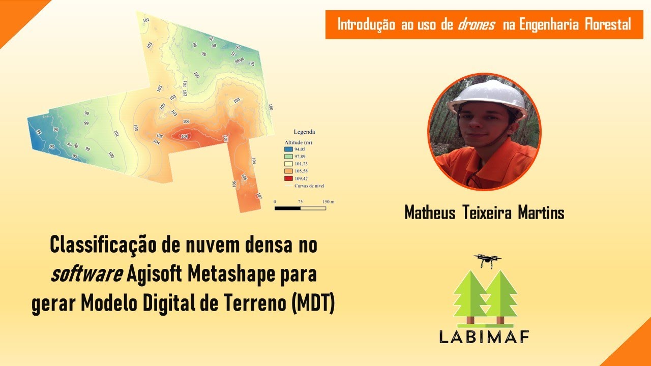 Classificação de nuvem densa no software Agisoft Metashape para gerar Modelo Digital de Terreno- MDT