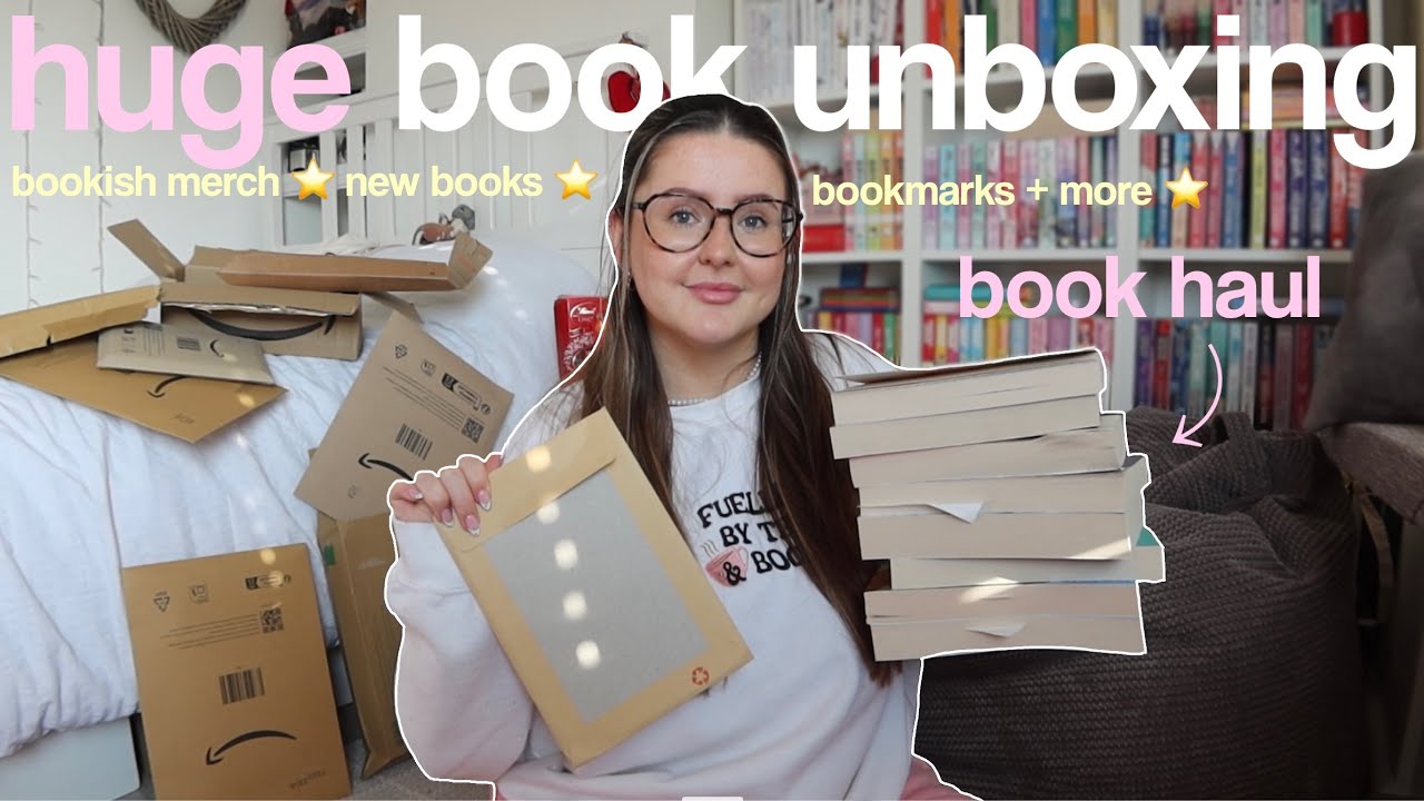 HUGE book unboxing! 📦⭐️ 💌 (book haul, bookmarks etc)
