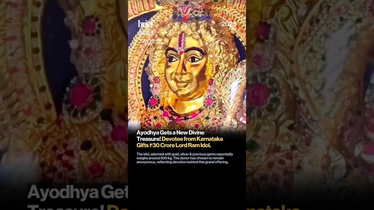 Karnataka Devotee Gifts ₹25&ndash;30 Crore Gold-Silver Ram Lalla Idol to Ayodhya Temple.