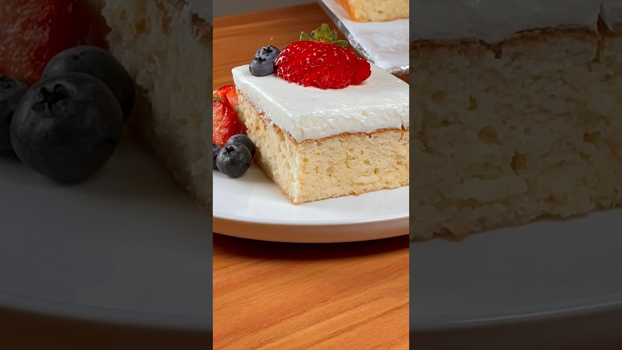 Tres leches cake 🍰 #delicious#cake#easy#homemade