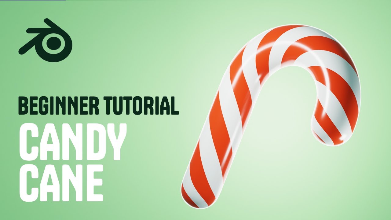 Xmas Giveaway - Create a Candy Cane - Blender 3D Tutorial