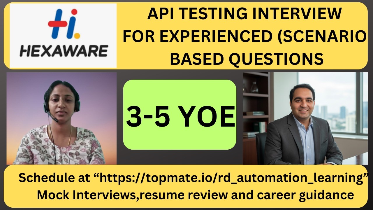 API Testing Interview Questions and Answers| API Testing Scenario Based | RD Automation Learning