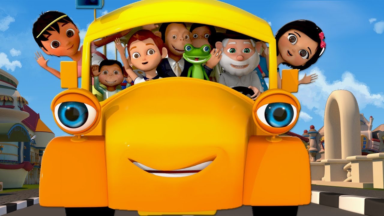 Wheels On The Bus Nursery Rhymes | By Banana Cartoon 3D Nursery Rhymes [HD]