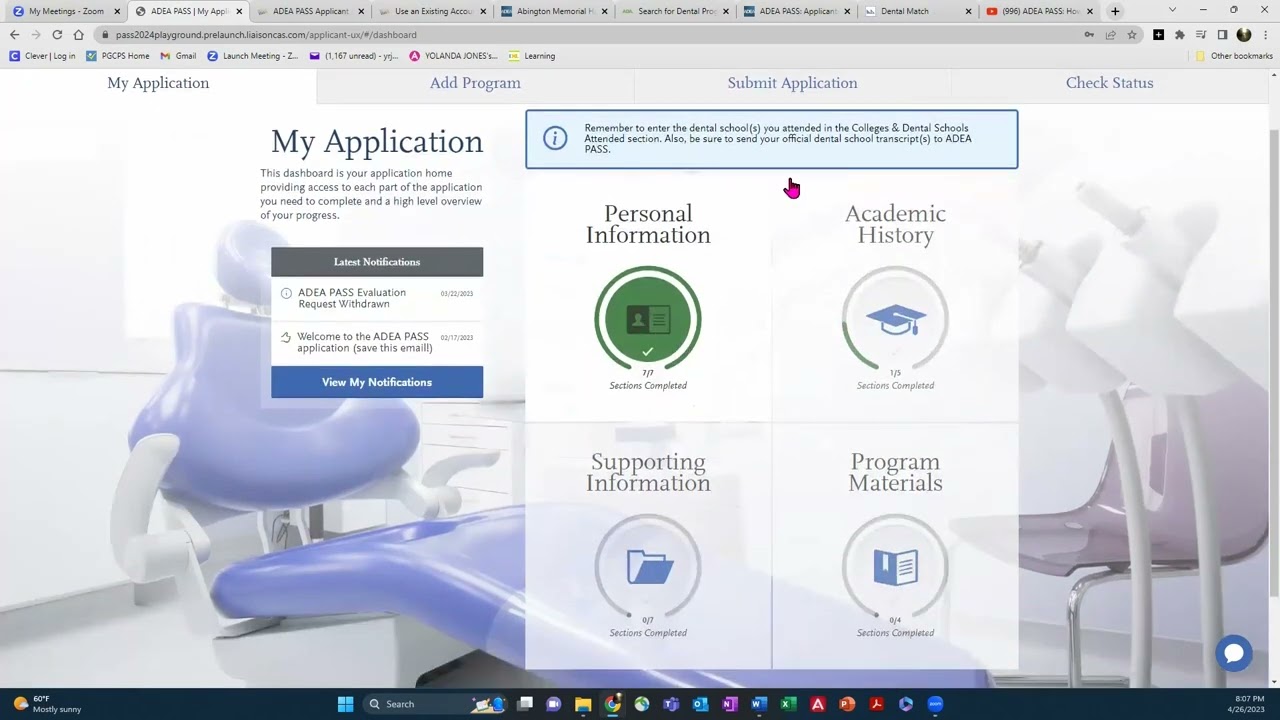 Preparing to Apply to the 2023-24 ADEA PASS Application