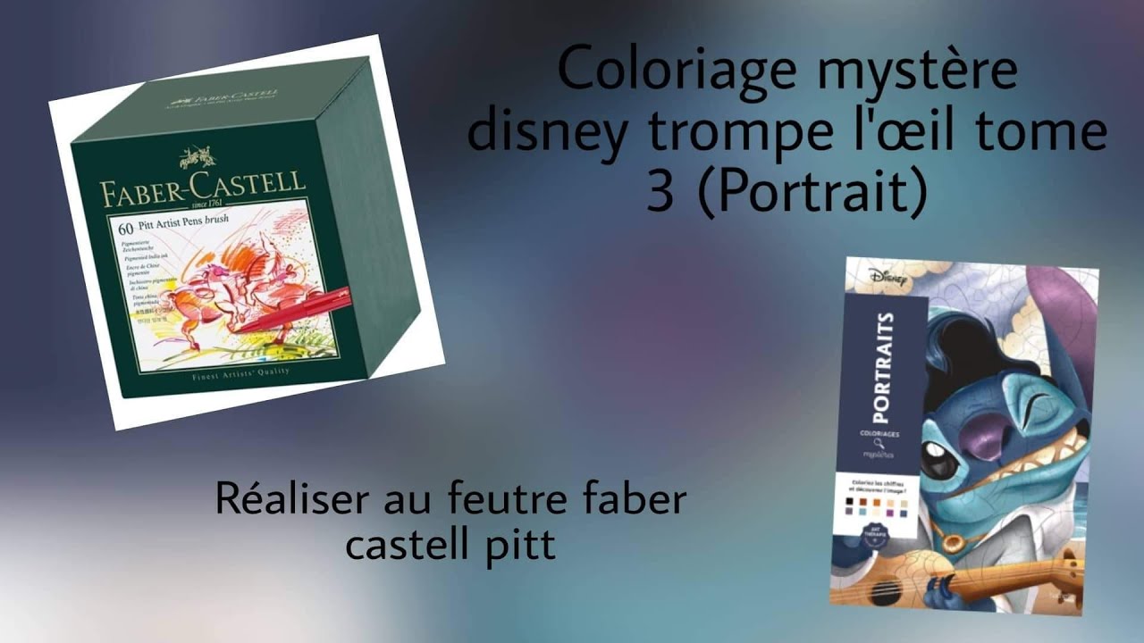Coloriage mystère disney trompe l'œil tome 3 (Portrait) (speed coloring)