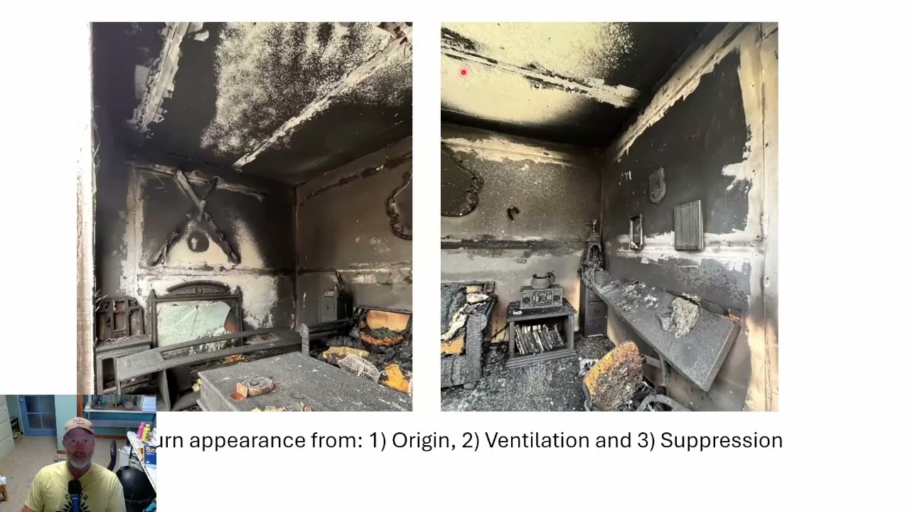 Part 4 Arson Investigation || Clean burn and coloration in fire forensics