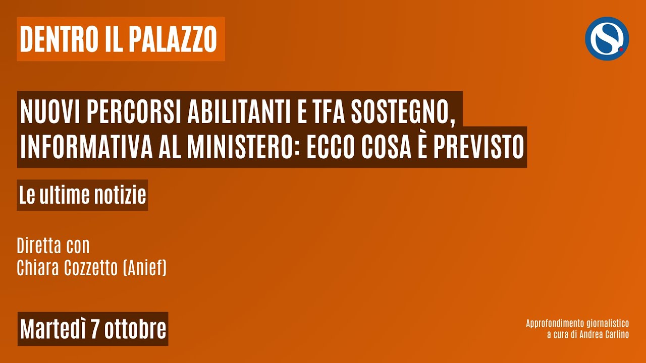 Nuovi percorsi abilitanti e TFA sostegno, informativa al Ministero: ecco cosa è previsto