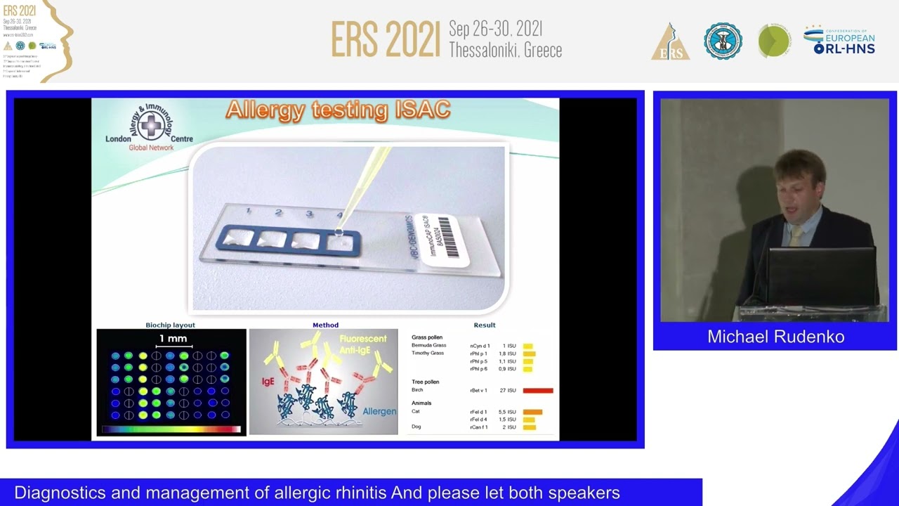 ERS Thessaloniki 2021,Diagnostics and management of allergic rhinitis and management,Michael Rudenko
