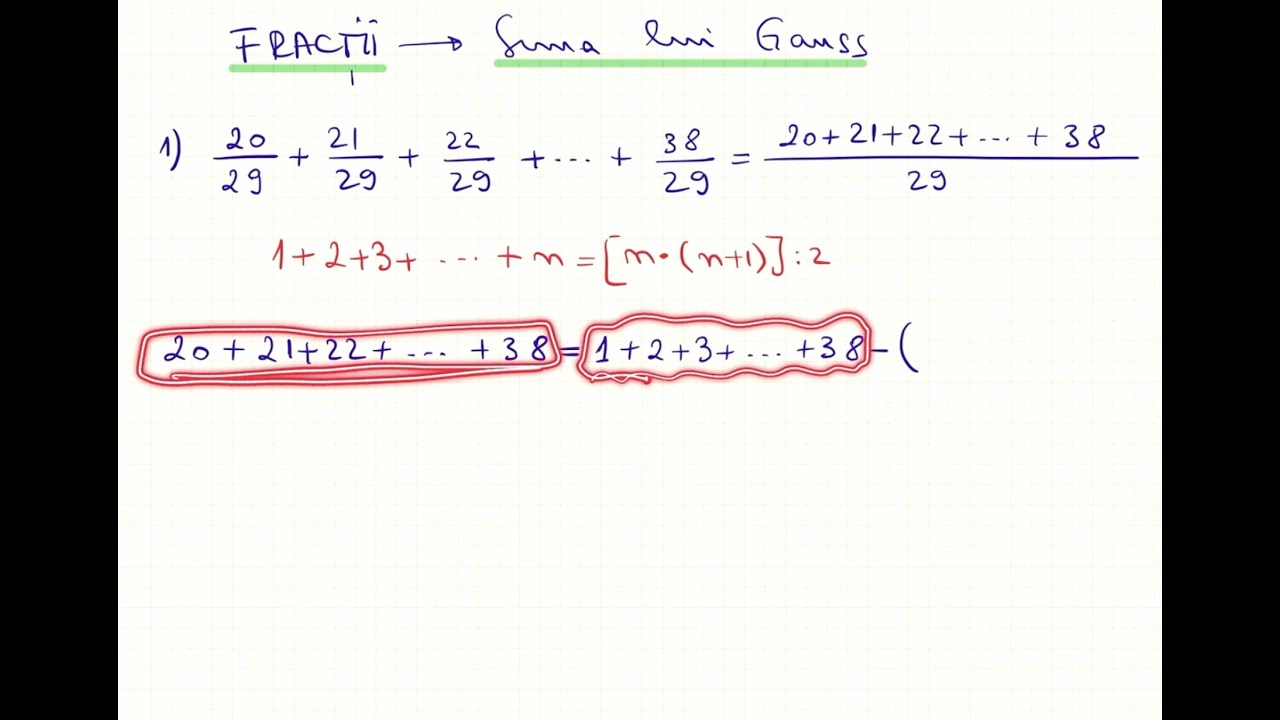 Fracții - Suma lui Gauss, ep. 2
