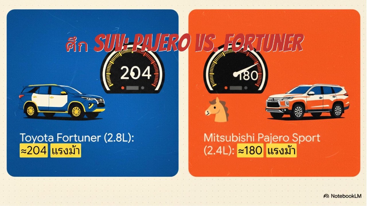 ศึก SUV: Pajero vs. Fortuner