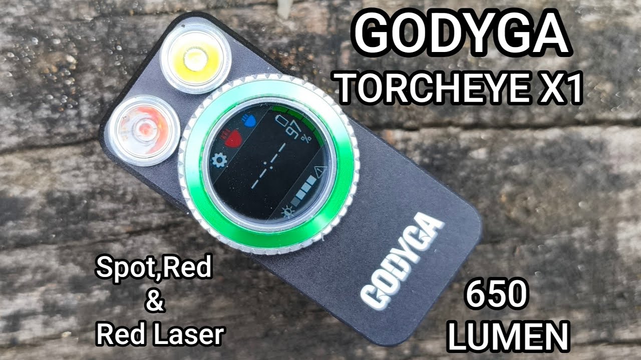 Godyga Torcheye X1 EDC LED Taschenlampe GIVEAWAY  Rot,Spot & Roter Laser Test Review by Amazon