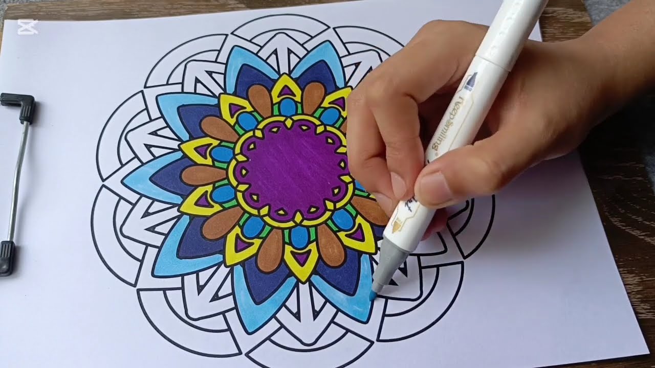 Relaxing Mandala  Art Coloring | Peaceful Art for Stress Relief 🧘&zwj;♀️✨ Mandala For beginners