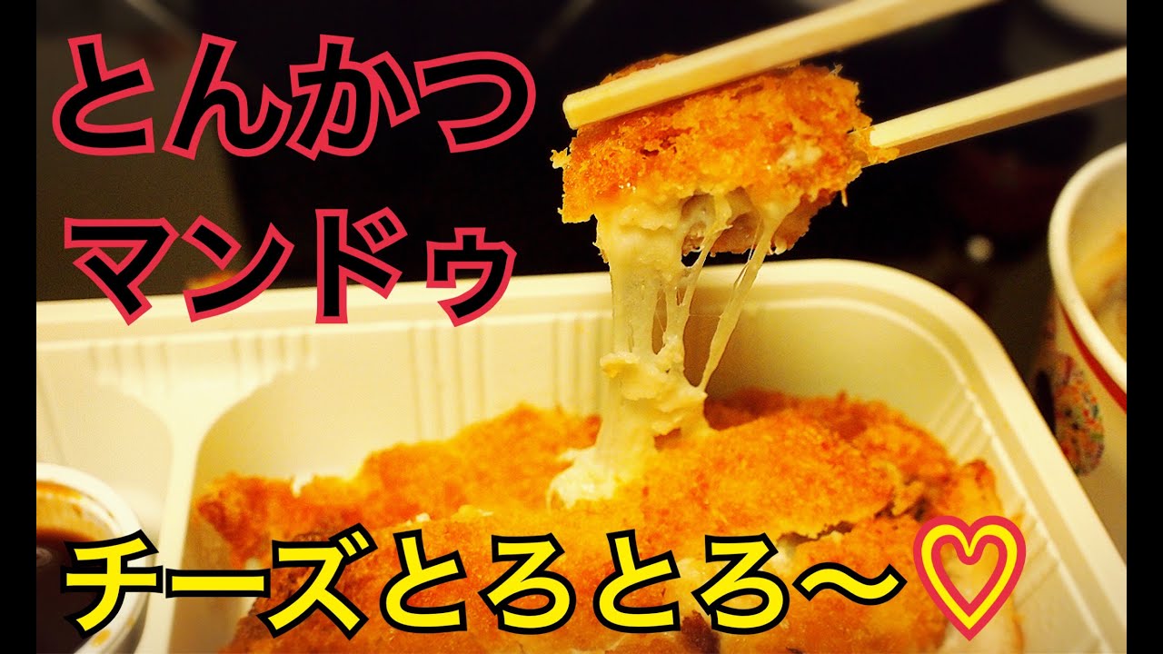韓国のチーズとんかつとマンドゥ食べてみた！