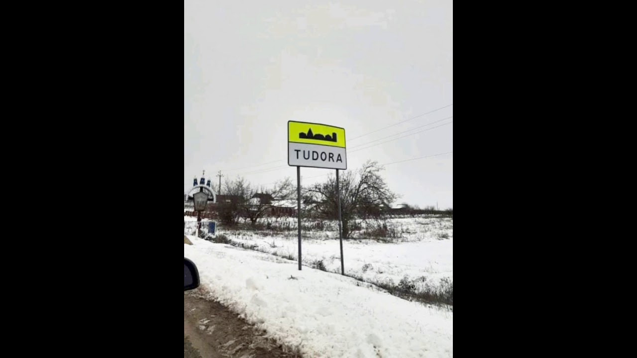 Iarna in satul Tudora raionul Stefan-Voda.