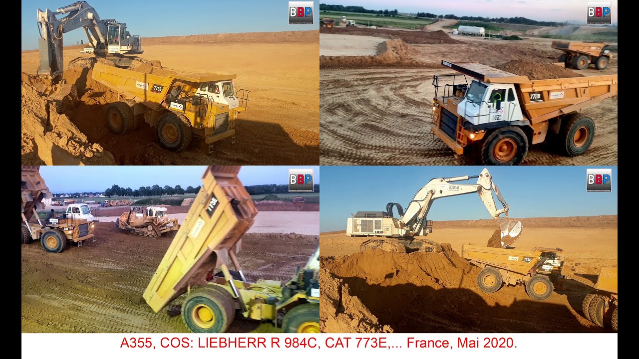 Project A355 COS: LIEBHERR R 984C, CAT 773E, Kolbsheim, Breuschwickersheim, France, 2020.