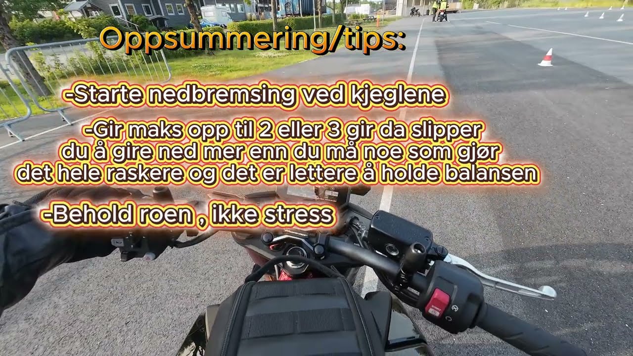Kjøregård øvelser for motorsykkel del 1 av 5 // Effektiv bremsing