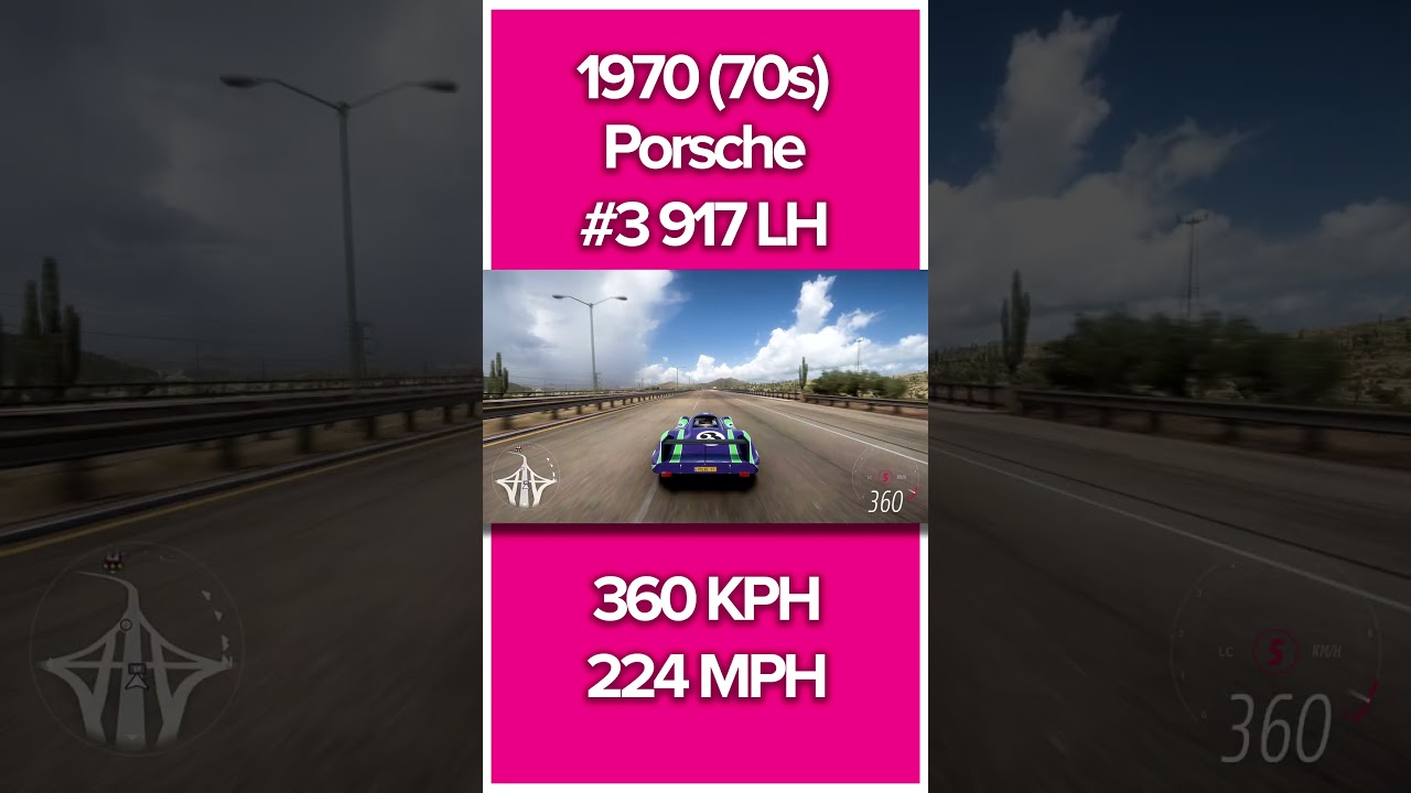 Fastest car of each decade in Forza Horizon 5 #fh5