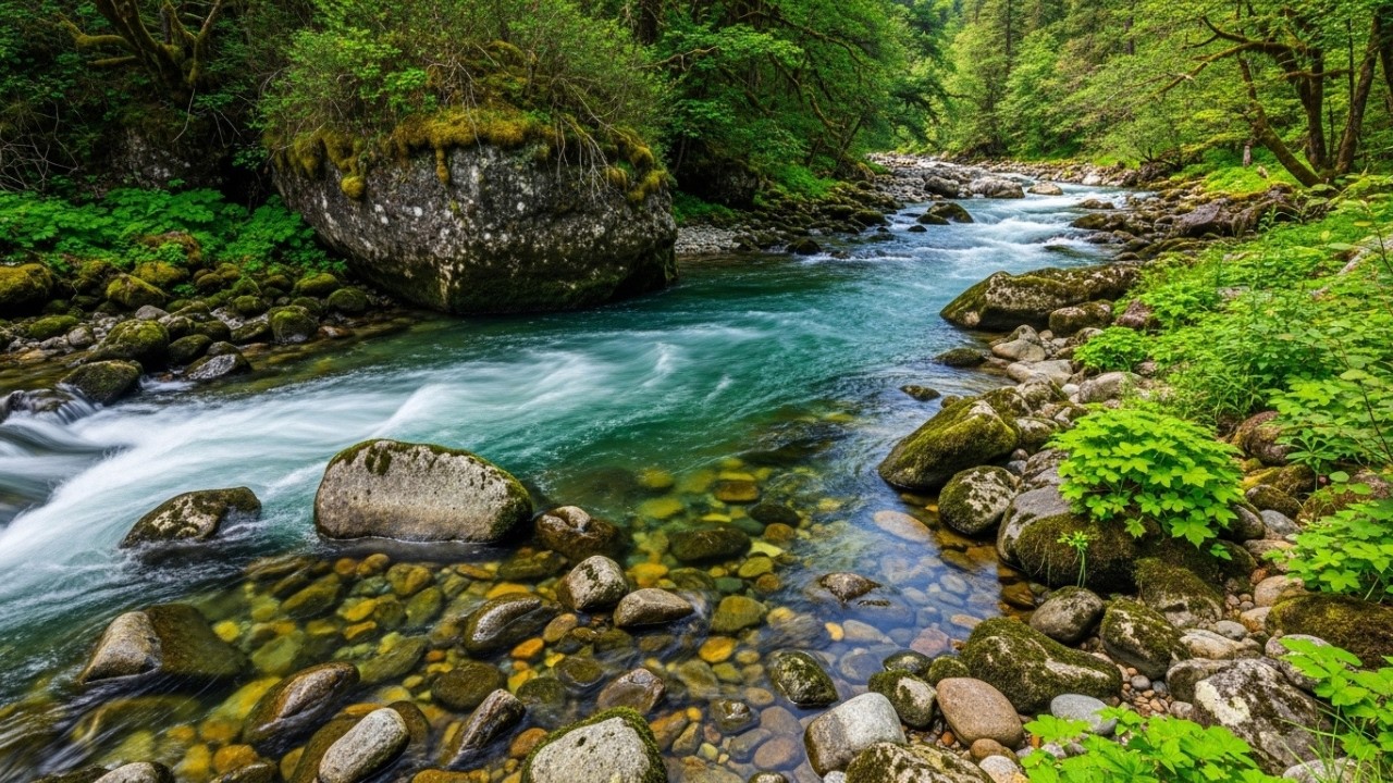 Deep Sleep All Night 🌙 Forest River Sounds for Peaceful Rest