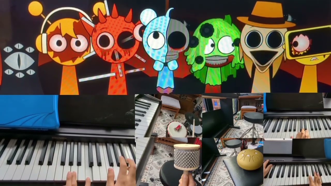 Making sprunki swapped and sprunki swapped textured in real life 🧬#piano#incredibox#sprunkiswapped