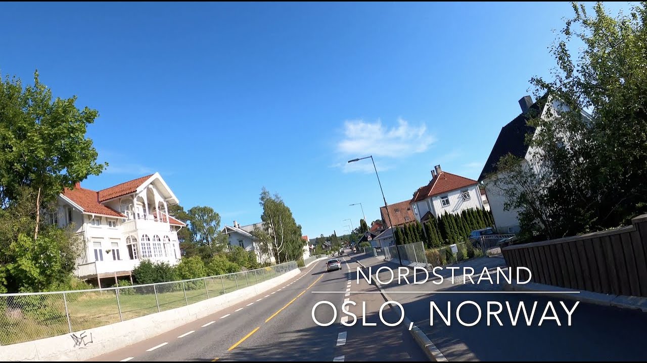 I biked in Oslo (Nordstrand) Norway with relaxing music. 4K 60 fps
