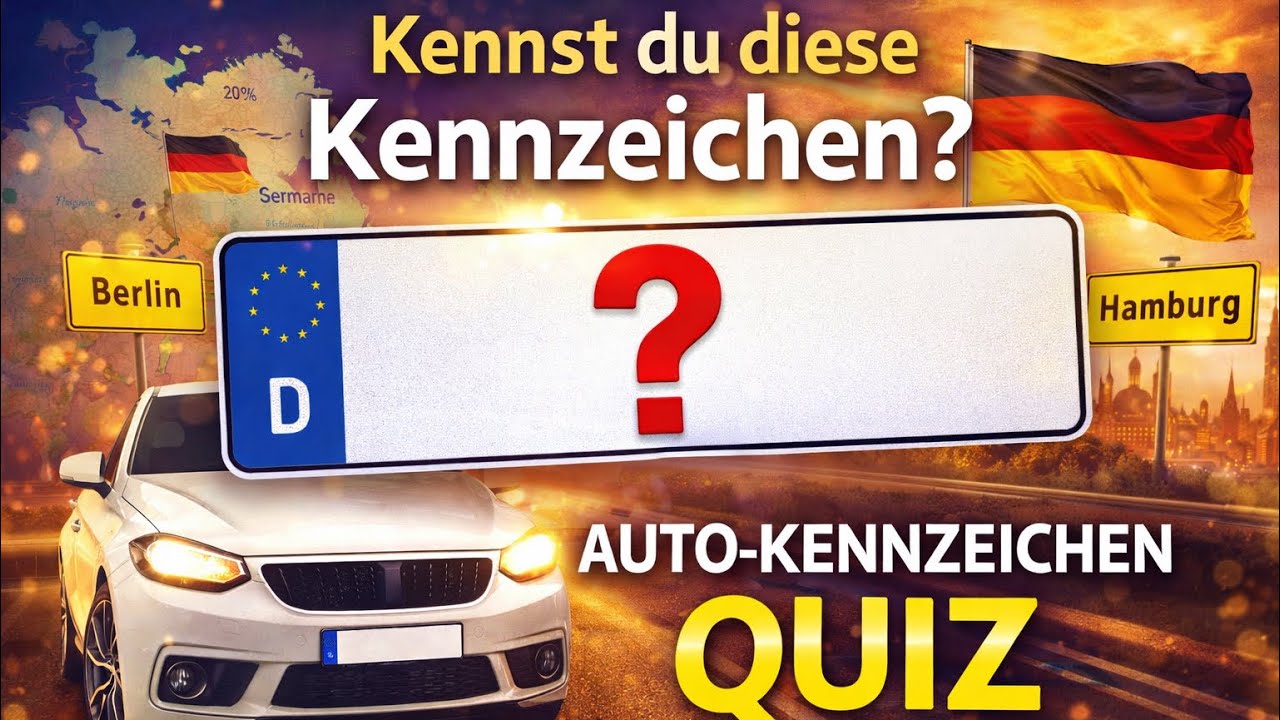 Nur 5 % schaffen 25/25! Wie viele KFZ-Kennzeichen kennst du? 🚗