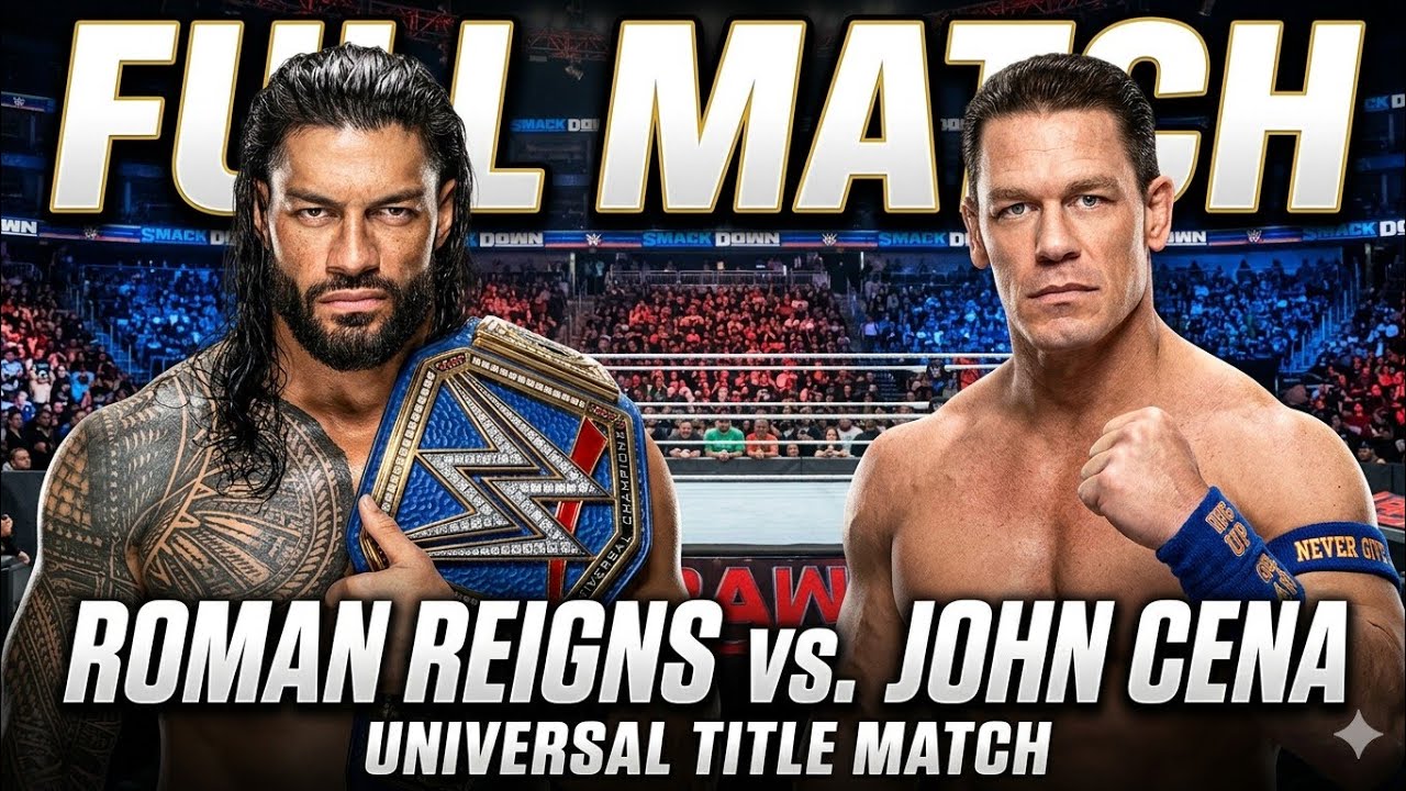 FULL MATCH – Roman Reigns Vs. John Cena – Universal title Match 