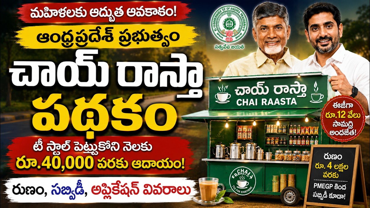 AP Chai Raasta Scheme | Women Can Start Tea Business with Government Loan Support