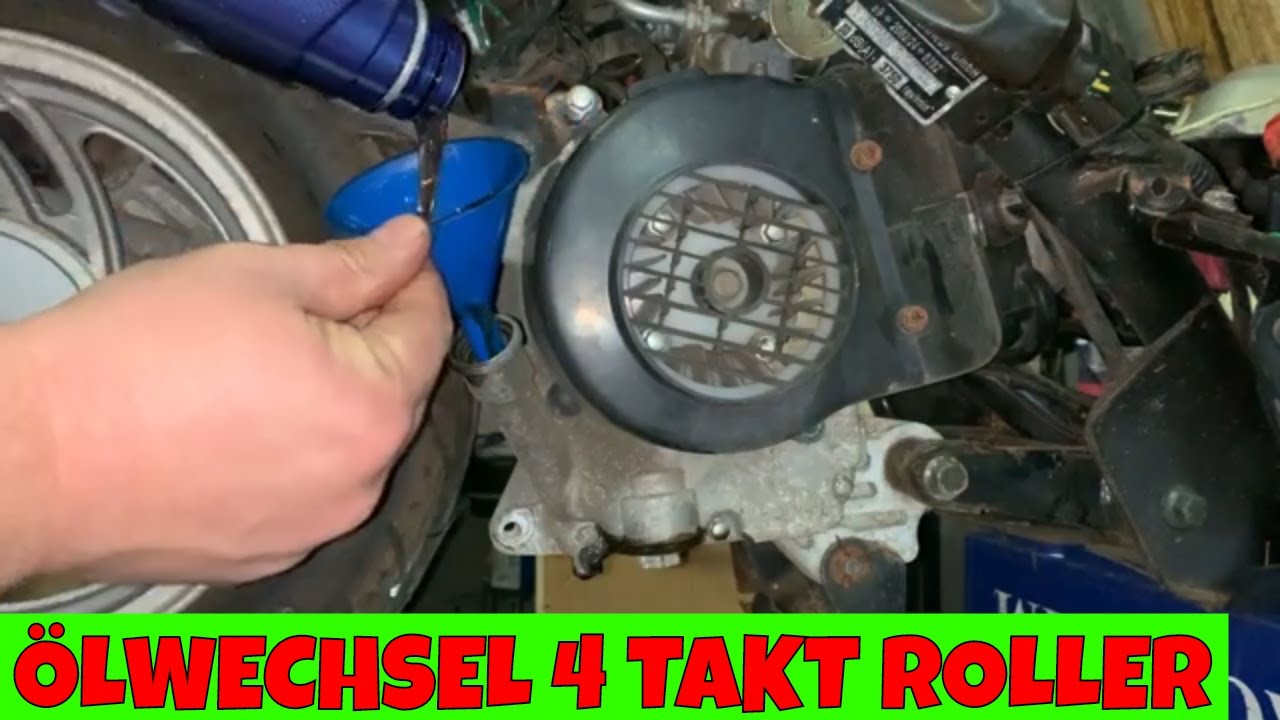 [TUTORAIL] Motoröl wecheln beim 4 Takt Roller z.b. Rex RS 450 Jackfox Baotian Benzhou Jinlun