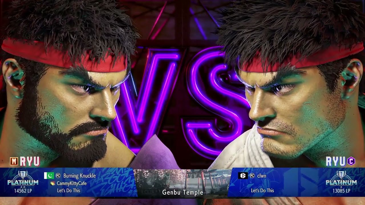 Street Fighter 6-Ryu(Platinum rank) mirror match [online ranked match]