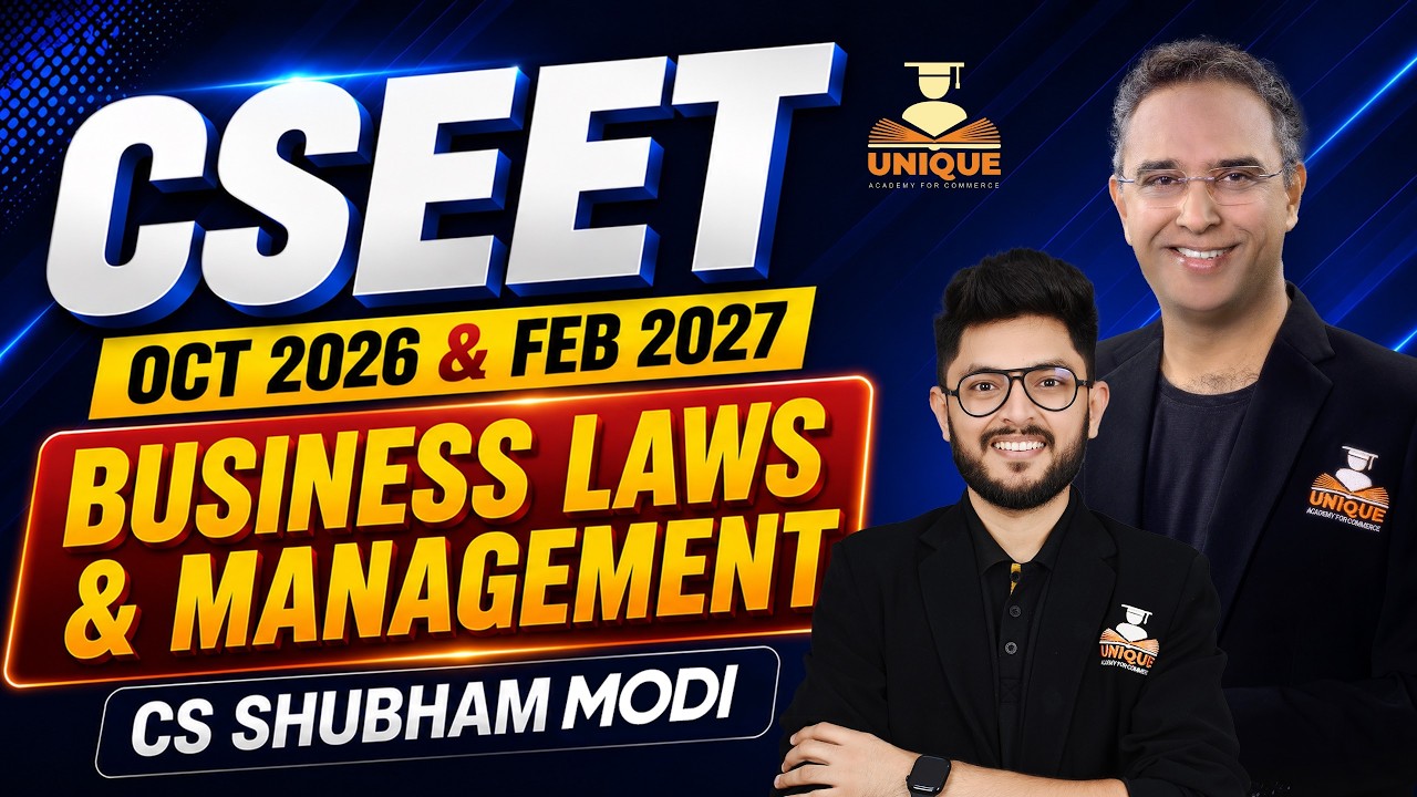 CSEET FREE JUNE 2026 SALE OF GOODS ACT LEC 15 BUSINESS LAWS & MANAGEMENT | CH 5 | CS SHUBHAM MODI