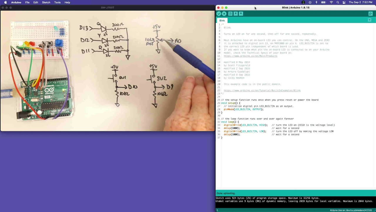Arduino Tutorial on Using millis() to Blink an LED While Doing Other Stuff