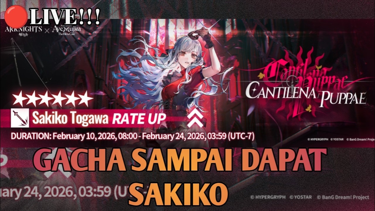 LIVE!: GASS GACHA DAN MENYELESAIKAN ED 3 IS 6- (ARKNIGHTS)